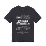 Toyota Supra Blueprint MK4 Japanese Sports Coupe Inspired Graphic T Shirt JDM Performance Streetwear Racing Culture Automotive Art Unisex Tee