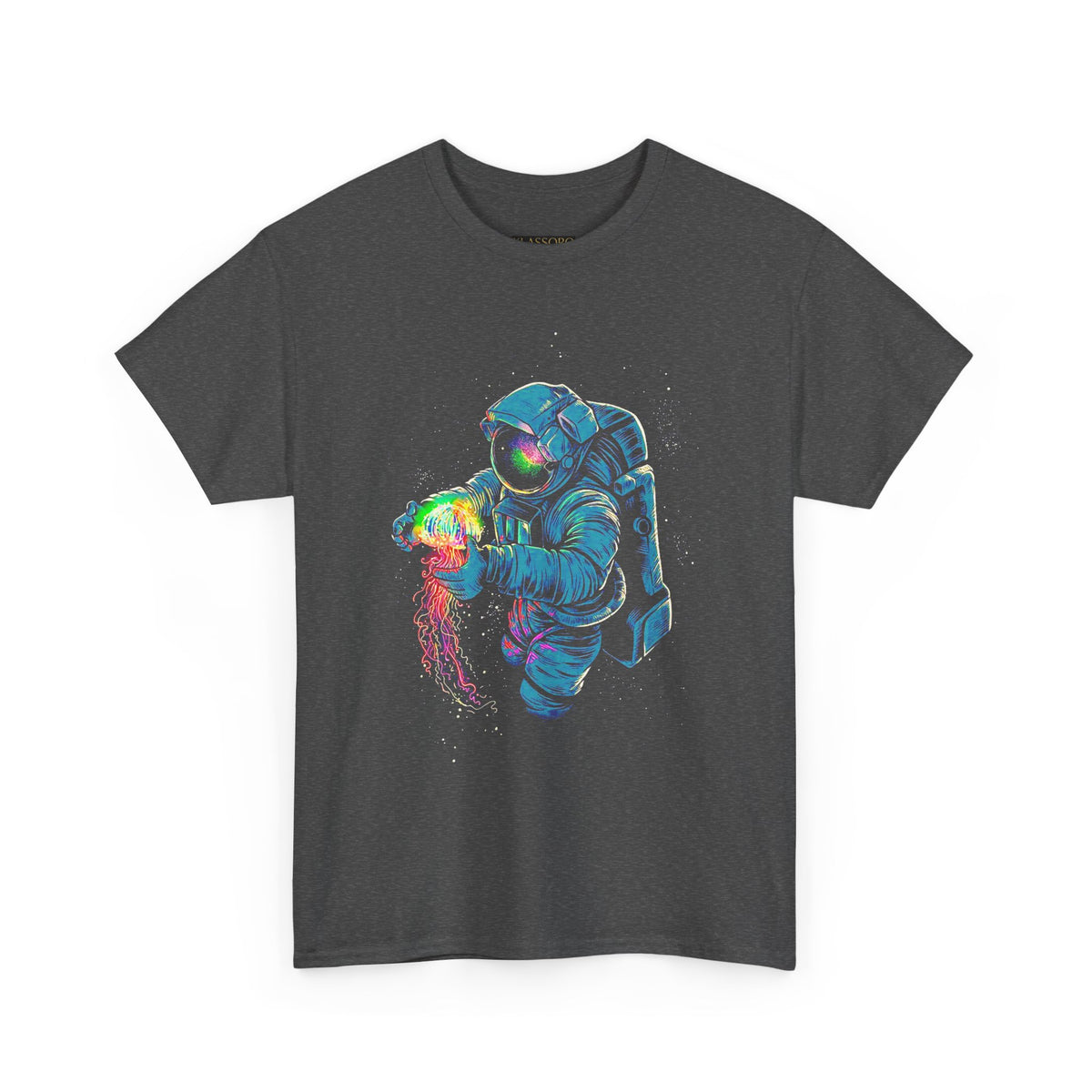 Galactic Dream Astronaut Neon Art Unisex Heavy Cotton Tee Bold Cosmic Streetwear Graphic T Shirt Vibrant Space Design Comfortable Classic Fit Everyday Wear Perfect Gift for Sci Fi Lovers and Creative...