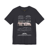 Toyota MK4 Blueprint Tee – Supra MK4 Sports Car MK4 Japanese Performance Coupe Inspired Graphic T Shirt JDM Street Racing Culture Automotive Icon Art Unisex Tee