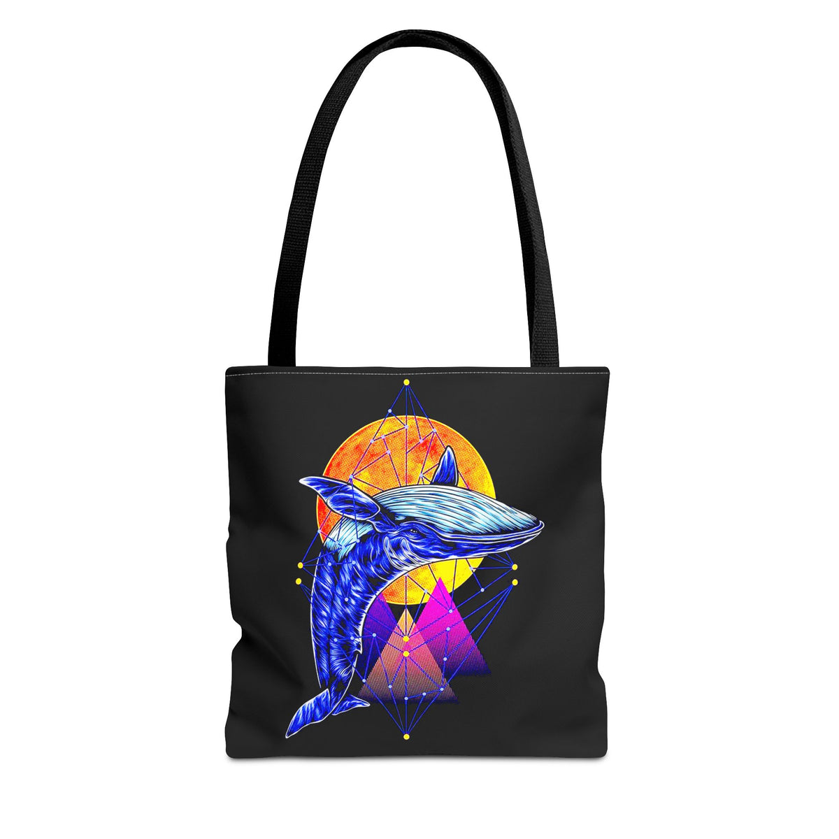Ballena Cosmic Whale Art Eco Tote Bag Vibrant Geometric Ocean Design Durable Canvas Reusable Shopping Bag Premium Artistic Streetwear Accessory Perfect Gift for Nature Lovers Dreamers and Creative Thinkers