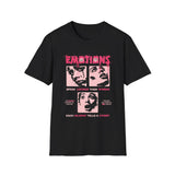 Emotions Speak Louder Than Words Graphic Unisex Softstyle T Shirt Bold Streetwear Retro Pop Art Statement Tee