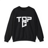 TopG Graphic Unisex Heavy Blend Crewneck Sweatshirt Black Motivational Hustler Streetwear Fitness Entrepreneur Alpha Mindset Pullover