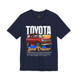 Toyota Land Cruiser Classic Off Road SUV Inspired Illustrated 4x4 Adventure Graphic T Shirt Vintage Overland Utility Vehicle Automotive Streetwear Rugged Travel Lifestyle Gift For SUV Enthusiasts