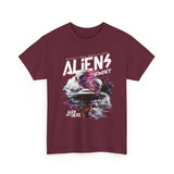 Aliens Exist UFO Graphic Unisex Heavy Cotton Tee Sci Fi Streetwear T Shirt Extraterrestrial Space Alien Design