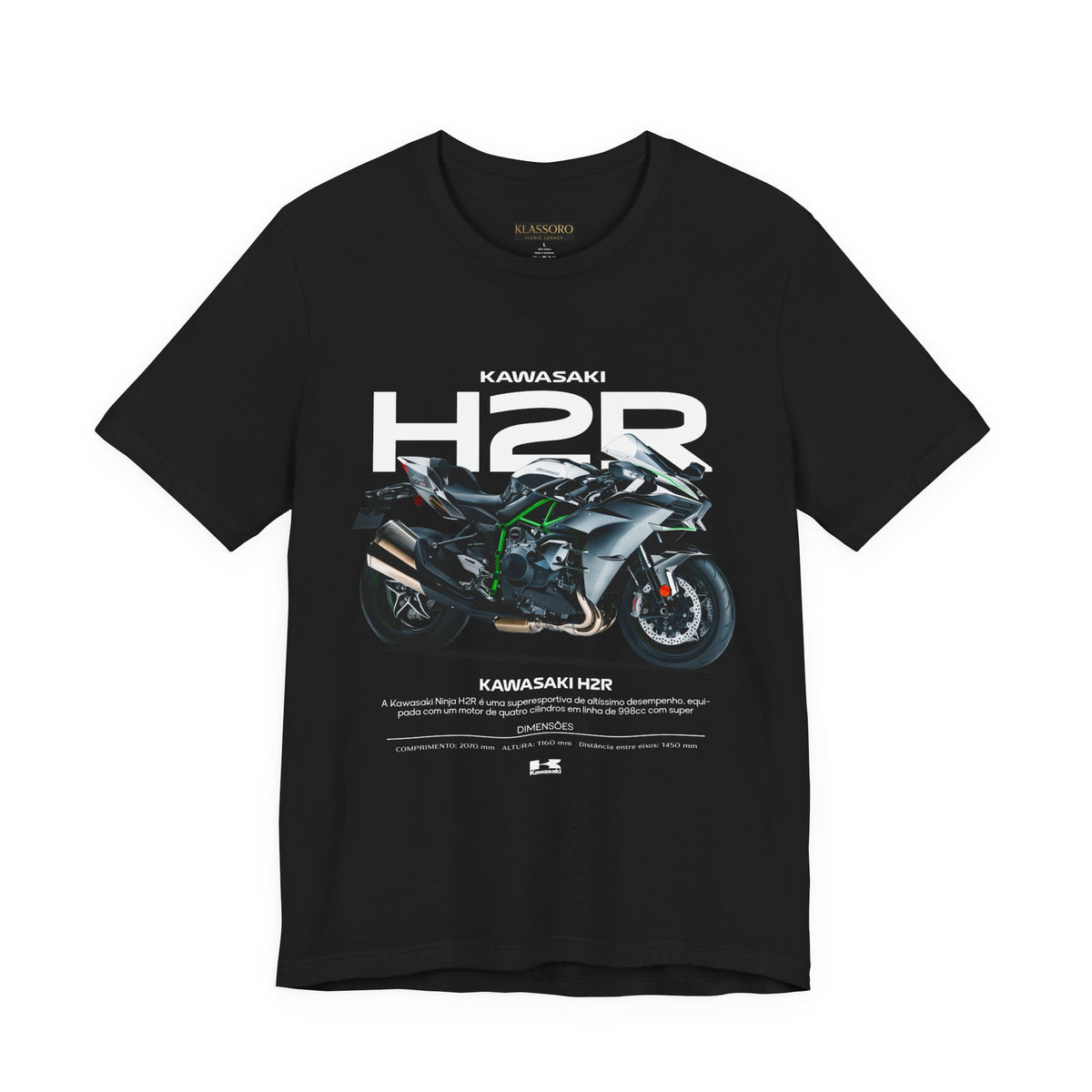 Kawasaki Ninja H2R Inspired Hyperbike Graphic Unisex Heavy Cotton Tee Streetwear Racing Style Motorcycle Art Shirt for Speed Lovers and Track Enthusiasts