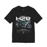 Kawasaki Ninja H2R Inspired Hyperbike Graphic Unisex Heavy Cotton Tee Streetwear Racing Style Motorcycle Art Shirt for Speed Lovers and Track Enthusiasts
