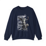 Inspire Strength Ignite Courage Unisex Crewneck Sweatshirt Premium Motivational Streetwear Bold Statue Graphic