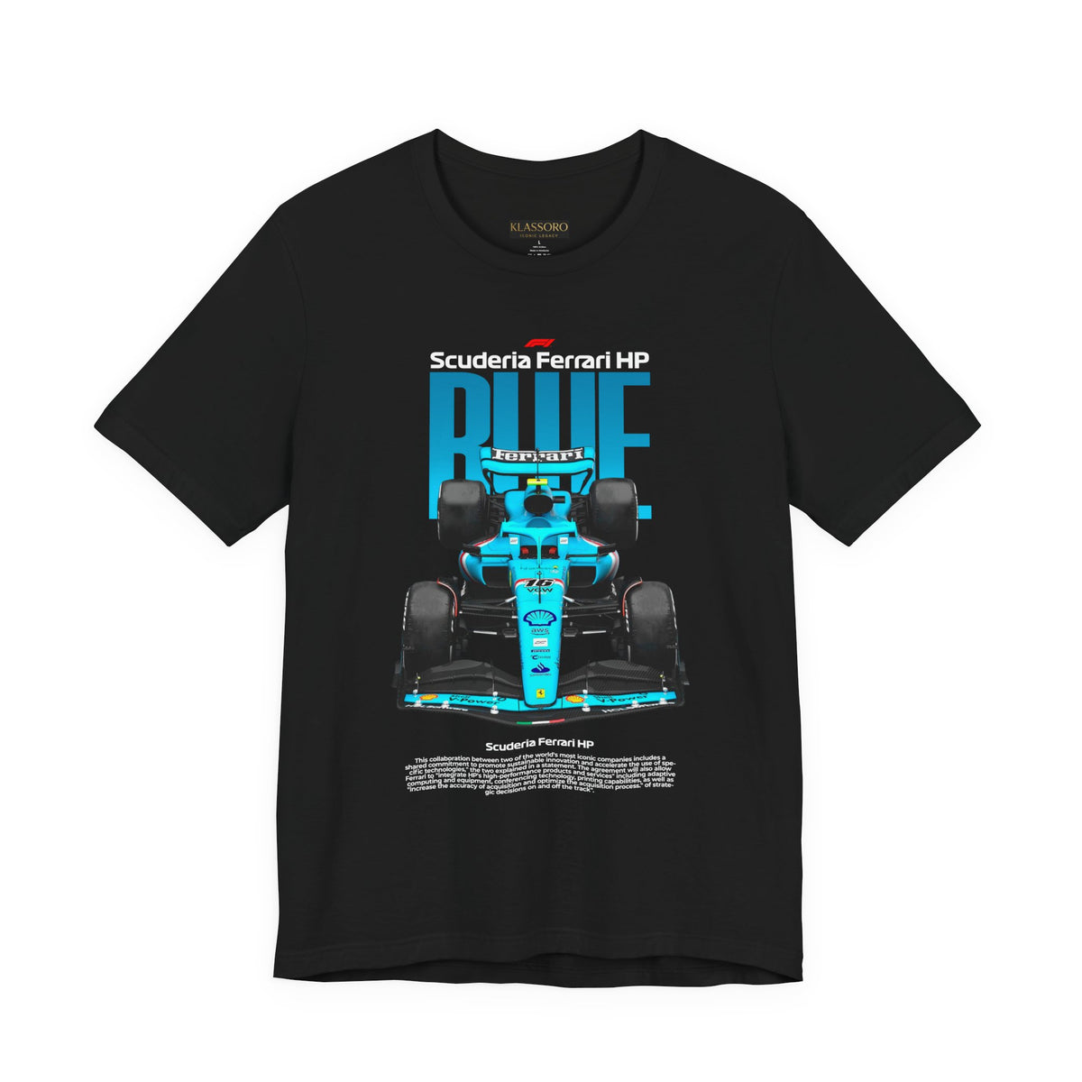 Blue Formula Race Car Graphic Unisex Heavy Cotton Tee High Speed Streetwear for Motorsport Fans and Racing Lifestyle Enthusiasts