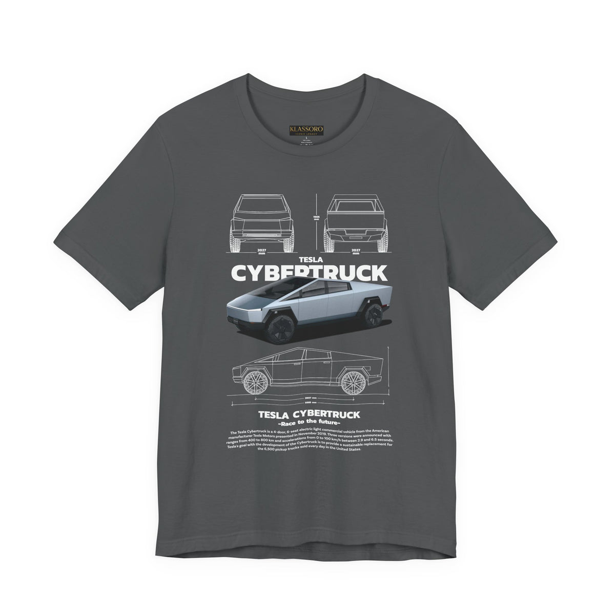 Futuristic Electric Pickup Blueprint Art Unisex Heavy Cotton Tee Bold Streetwear Graphic Shirt For Car Lovers And Tech Enthusiasts