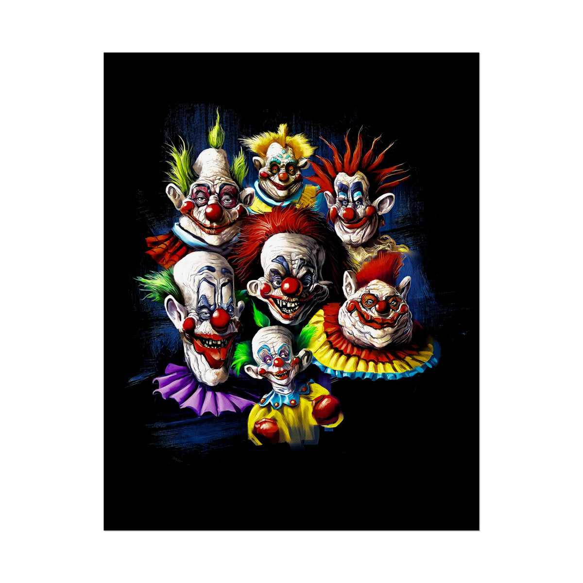 Chaos Clown Crew Poster Premium Wall Art Print For Bold Minds Fearless Creativity Neon Chaos Expression Gothic Street Art Home Decor For Artists And Visionaries