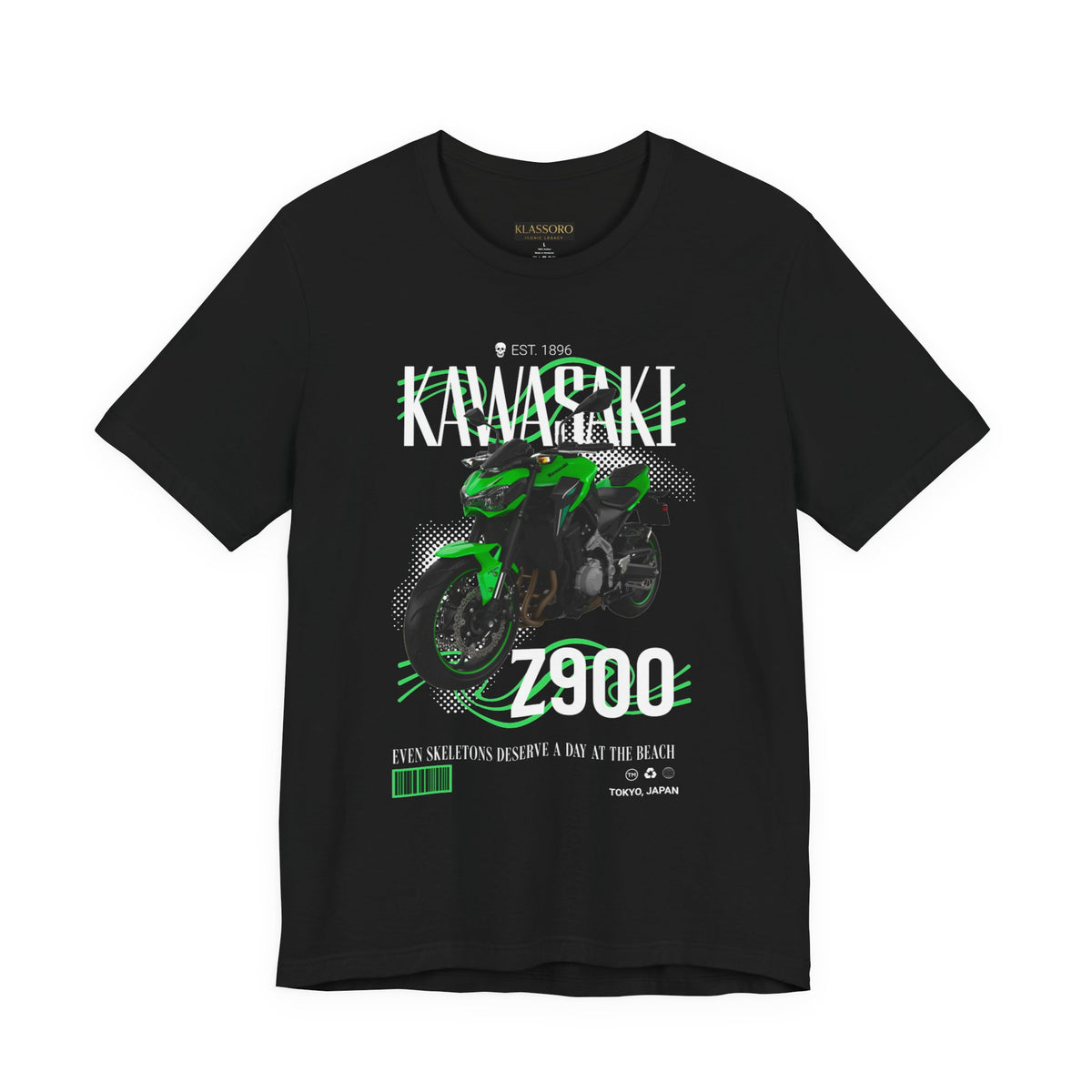 Kawasaki Z900 Green Naked Street Bike Graphic Unisex Heavy Cotton Tee Motorcycle Racing Streetwear Urban Rider Style Gift Shirt