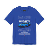Blue Hypercar Artwork Unisex Heavy Cotton Tee High Speed Performance Inspired Streetwear Graphic Shirt For Car Enthusiasts And Automotive Art Collectors