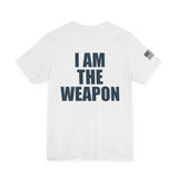 I Am The Weapon Unisex Heavy Cotton Tee Motivational Tactical Mindset Streetwear Bold Warrior Energy Graphic TShirt For Confidence Training Gym Wear Everyday Power Statement
