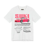 Pink Custom Roadster Blueprint Art Unisex Heavy Cotton Tee Retro Tuner Inspired Streetwear Graphic Shirt for Car Lovers and Daily Casual Wear