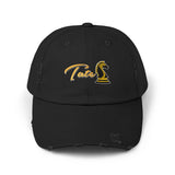 Unisex Distressed Cap With Tate Knight Logo Motivational Streetwear Adjustable Vintage Dad Hat For Gym Fitness Lifestyle