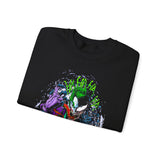 Symbiotic Madness Unisex Sweatshirt Heavy Blend Streetwear Bold Gothic Design Psychological Art Fashion Cozy Wear for Fearless Creators and Dark Energy Lovers