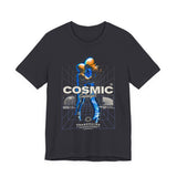 Cosmic Catalyst Unisex Jersey Short Sleeve Tee Graphic T-Shirt Futuristic Sci Fi Space Astronaut Cyberpunk Streetwear Bold Galaxy Design Alpha Mindset Fashion