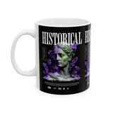 Historical Greek Roman Statue Art Print Ceramic Mug Unisex Premium Coffee Tea Cup With Classical Aesthetic Design