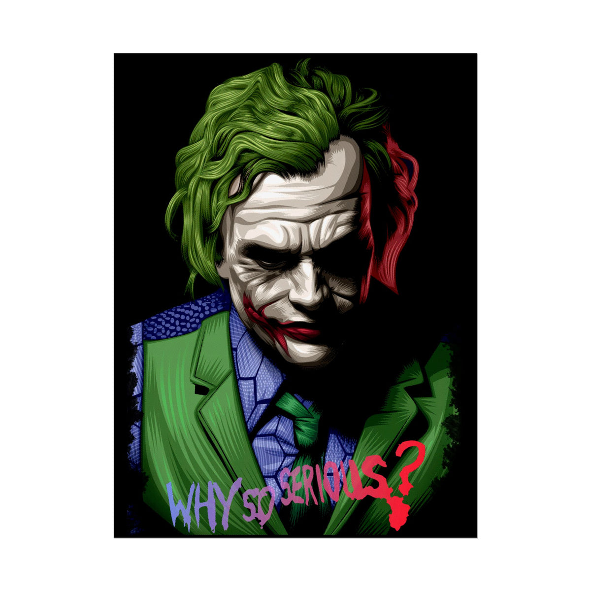 The Jocker Why So Serious Within Glossy Poster Emotional Gothic Wall Art Bold Psychological Design for Dark Aesthetic Lovers, Art Collectors, and Fearless Creatives