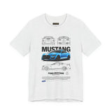 Blue Apex Muscle Coupe Blueprint Art Unisex Heavy Cotton Tee Powerful Street Machine Graphic Shirt for Car Lovers and Collectors