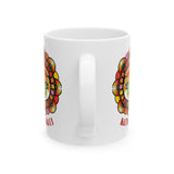 Ceramic Kathakali Mug Kerala Traditional Dance Art Coffee Cup Indian Culture Onam Festival Malayalam Heritage Ethnic Graphic Souvenir Gift