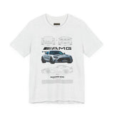 High Performance Silver Track Car Unisex Heavy Cotton Tee Bold Streetwear Racing Style Graphic Shirt Gift for Speed Lovers