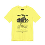Harley Davidson Sportster Inspired Cruiser Motorcycle Blueprint Graphic Unisex Heavy Cotton Tee Premium Biker Streetwear T Shirt for Riders Enthusiasts Everyday Wear
