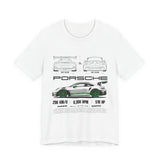 Porsche GT3 RS Inspired Blueprint Design Unisex Heavy Cotton Tee Premium Racing Streetwear Car Lovers T Shirt for Enthusiasts and Everyday Wear