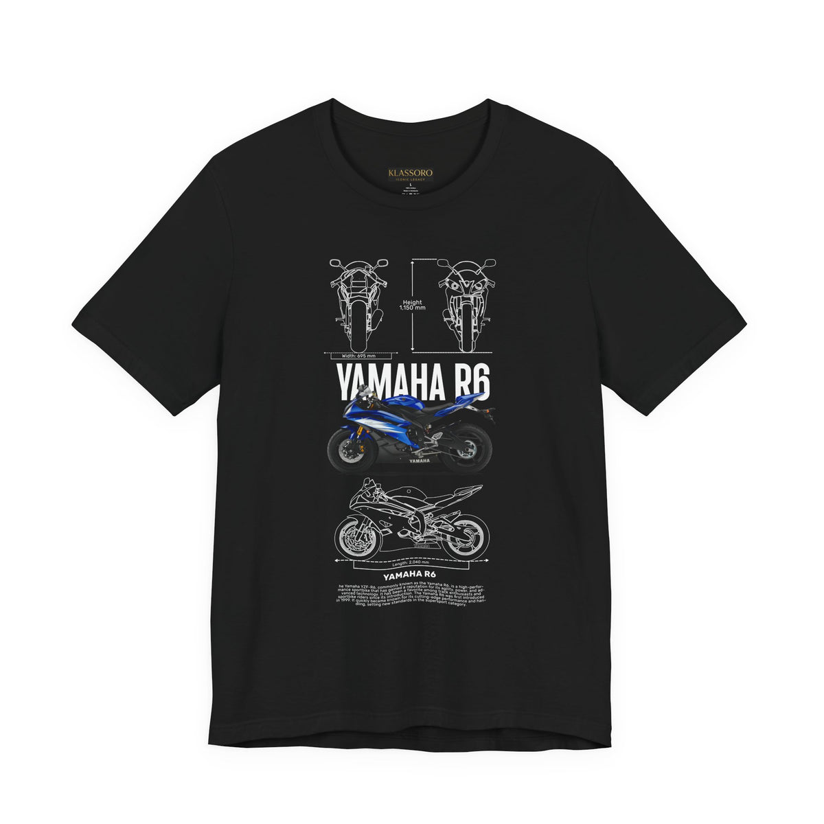 Yamaha R6 Inspired Sportbike Graphic Unisex Heavy Cotton Tee Bold Streetwear Moto Art Shirt for Riders Racing Fans and Everyday Casual Wear