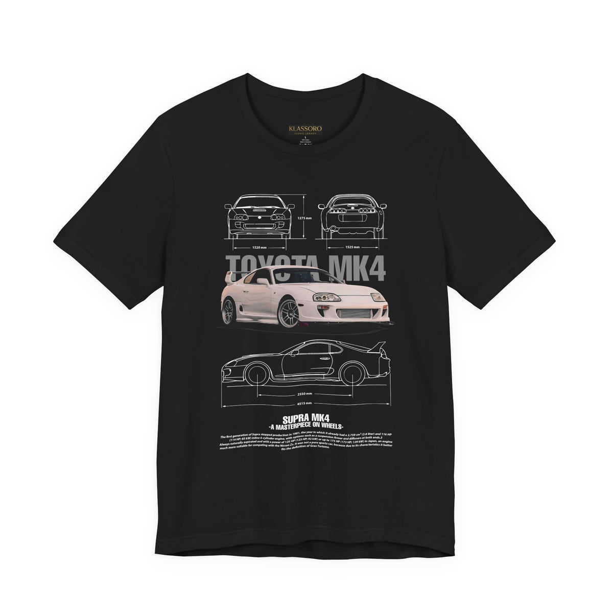 Toyota MK4 Blueprint Tee – Supra MK4 Sports Car MK4 Japanese Performance Coupe Inspired Graphic T Shirt JDM Street Racing Culture Automotive Icon Art Unisex Tee
