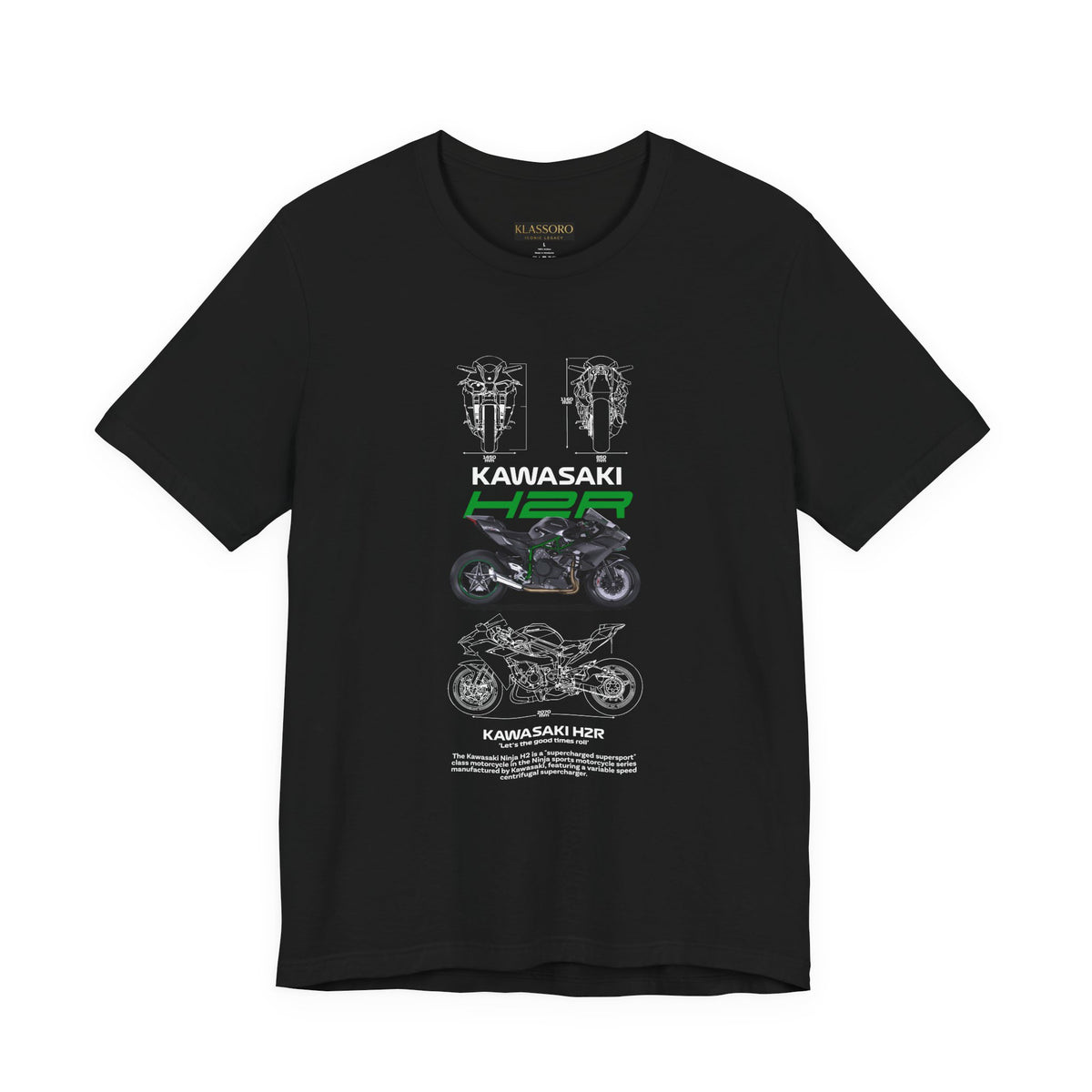 Kawasaki Ninja H2R Inspired Hyperbike Graphic Unisex Heavy Cotton Tee Streetwear Racing Style Motorcycle Art Shirt for Speed Lovers and Track Enthusiasts