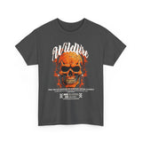 Wildfire Skull Flames Unisex Heavy Cotton Tee Gothic Inferno Graphic Bold Streetwear Motivational Statement T Shirt