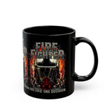 Firefighter Motivational Coffee Mug One Life One Decision Courage Quote Bold Firefighter Design Tribute To Heroes Gift For Firefighters, First Responders, And Everyday Warriors