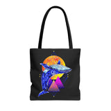 Ballena Cosmic Whale Art Eco Tote Bag Vibrant Geometric Ocean Design Durable Canvas Reusable Shopping Bag Premium Artistic Streetwear Accessory Perfect Gift for Nature Lovers Dreamers and Creative Thinkers