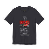 Italian Superbike 1199 Inspired Racing Motorcycle Blueprint Graphic Unisex Heavy Cotton Tee Premium Streetwear T Shirt for Riders Bikers Enthusiasts and Everyday Wear