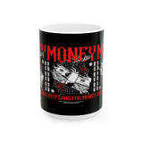 Money Motivation Hustler Mindset Graphic Print Ceramic Coffee Mug Success Ambition Entrepreneur Lifestyle Cup