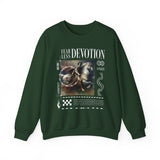 Fearless Devotion Unisex Heavy Blend Crewneck Sweatshirt Courage Loyalty Commitment Graphic Streetwear Pullover