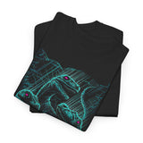 Neon Raptor Trio Dinosaur Graphic T Shirt Prehistoric Predator Jungle Illustration Savage Sci Fi Streetwear Unisex Retro Creature Art Gift