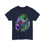 Vibrant Comic-Symbiotic Madness Unisex Heavy Cotton Tee Bold Gothic Streetwear Dark Psychological Art Design Intense Graphic Statement Shirt for Visionaries and Creators