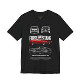 Ford Mustang Classic 1965 Fastback Muscle Car Illustration Unisex Heavy Cotton Tee Retro Collector Streetwear Gift Shirt