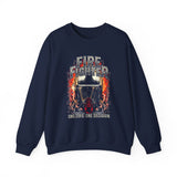 Firefighter Courage Sweatshirt One Life One Decision Unisex Heavy Blend Crewneck Bold Firefighter Design Motivational Streetwear Tribute To Heroes Perfect Gift For Firefighters And Everyday Warriors