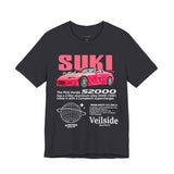 Pink Custom Roadster Blueprint Art Unisex Heavy Cotton Tee Retro Tuner Inspired Streetwear Graphic Shirt for Car Lovers and Daily Casual Wear