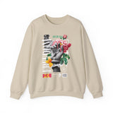 Freedom Snake And Rose Crewneck Comfortable Unisex Sweatshirt Motivational Streetwear Bold Floral Empowerment Design For Resilience And Strength Perfect Gift For Friends Birthdays Cozy Days Casual Wear