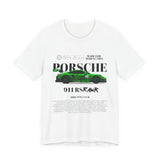 Porsche 911 Green Monster Racing Car Graphic Unisex Heavy Cotton Tee High Performance Speed Machine Streetwear Shirt for Car Enthusiasts