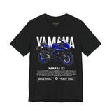 R3 Inspired Sport Motorcycle Art Unisex Heavy Cotton Tee Dynamic Streetwear Graphic for Riders and Moto Enthusiasts