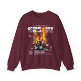 Currency Blaze Burning Money Graphic Unisex Heavy Blend Crewneck Sweatshirt Bold Streetwear Flame Cash Statement Urban Pullover