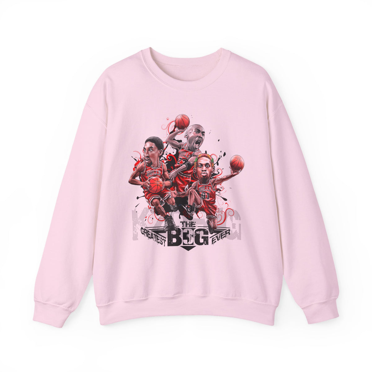 Legends On Court Unisex Heavy Blend Crewneck Sweatshirt Basketball Streetwear Athletic Graphic Pullover Bold Sports Design Perfect Gift For Gym Lovers Urban Fashion Festivals And Basketball Fans