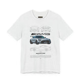 Silver Performance Coupe Front View Art Unisex Tee Luxury Speed Streetwear Automotive Graphic Shirt