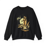 Lunar Legacy Astronaut Art Unisex Heavy Blend Crewneck Sweatshirt Bold Space Exploration Graphic Streetwear Pullover Premium Cosmic Design Soft Fleece Warm Comfortable Everyday Wear Perfect Gift for...