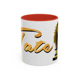 Tate Knight Logo Accent Coffee Mug 11oz 15oz Gold Foil Chess Horse Design Motivational Hustler Ceramic Cup Bold Luxury Inspired Streetwear Gift Drinkware